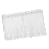 Max 2 Panels Embroidered Lace Window Voile Sheer Curtain Tiers 74*61cm White - Aladdin Shoppers
