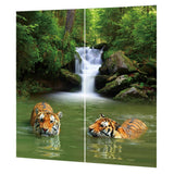 Max 2 Panels Set Teen Animal Decor 3D Print Window Curtain Drapes Tiger - Aladdin Shoppers