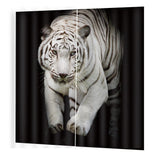Max 2 Panels Set Teen Animal Decor 3D Print Window Curtain Drapes White Tiger - Aladdin Shoppers