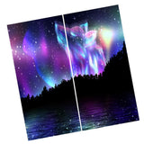 Max 2 Panels Set Teen Animal Decor 3D Print Window Curtain Drapes Wolf Spirit - Aladdin Shoppers