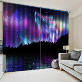Max 2 Panels Set Teen Animal Decor 3D Print Window Curtain Drapes Wolf Spirit - Aladdin Shoppers