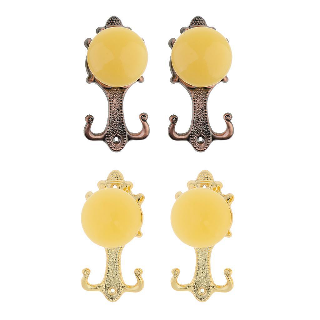 Max 2 Pcs Alloy Curtain Wall Hook Drapery Tieback Decor,2 Colors Optional Bronze - Aladdin Shoppers
