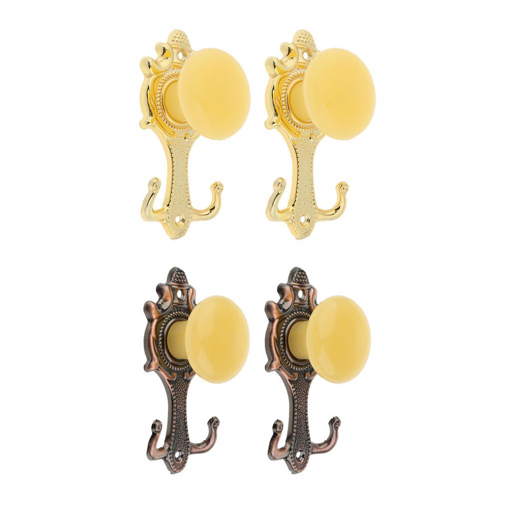 Max 2 Pcs Alloy Curtain Wall Hook Drapery Tieback Decor,2 Colors Optional Bronze - Aladdin Shoppers