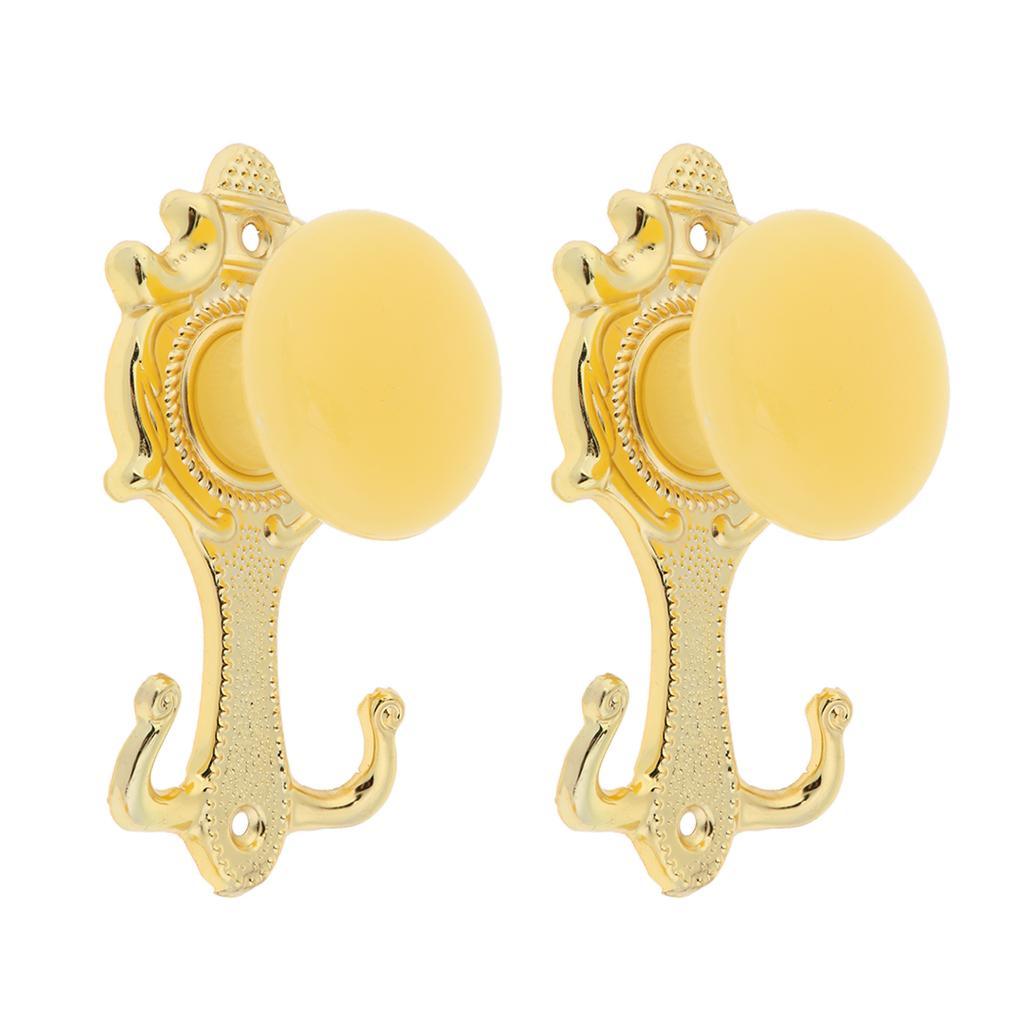Max 2 Pcs Alloy Curtain Wall Hook Drapery Tieback Decor,2 Colors Optional Golden - Aladdin Shoppers