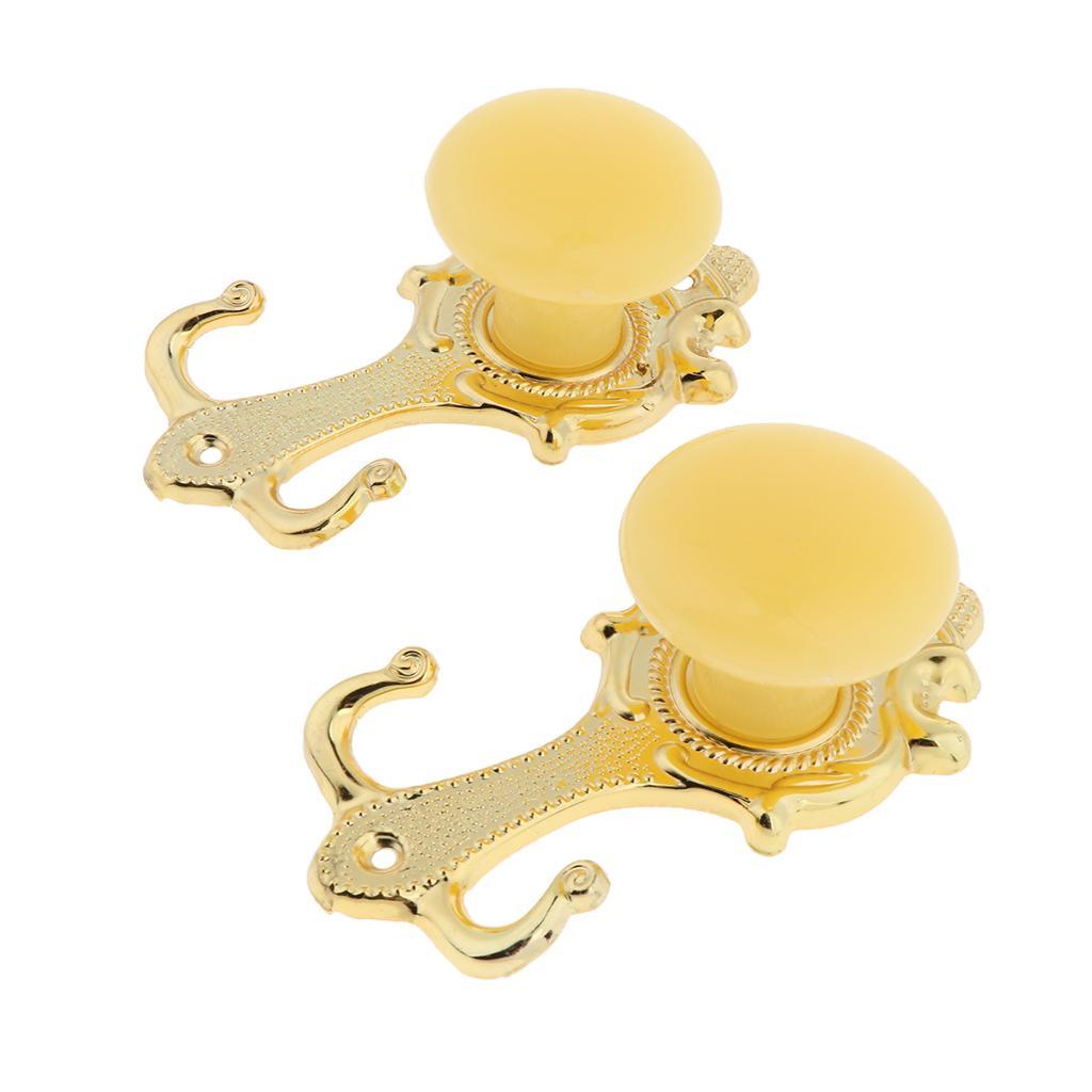 Max 2 Pcs Alloy Curtain Wall Hook Drapery Tieback Decor,2 Colors Optional Golden - Aladdin Shoppers