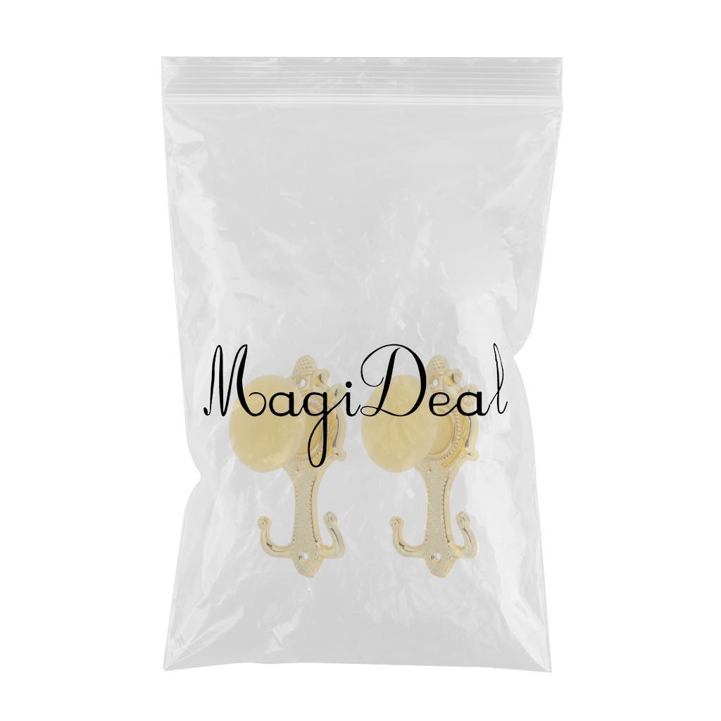 Max 2 Pcs Alloy Curtain Wall Hook Drapery Tieback Decor,2 Colors Optional Golden - Aladdin Shoppers