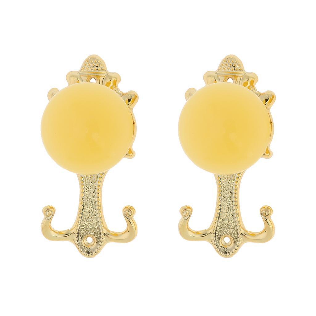 Max 2 Pcs Alloy Curtain Wall Hook Drapery Tieback Decor,2 Colors Optional Golden - Aladdin Shoppers
