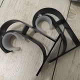 Max 2 Pcs Aluminum Alloy Curtain Rod Holder Wall Bracket Drapery Hardware,Black - Aladdin Shoppers