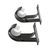 Max 2 Pcs Aluminum Alloy Curtain Rod Holder Wall Bracket Drapery Hardware,Black - Aladdin Shoppers