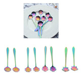 Max 2 Pcs Flower Coffee Teaspoons Gold Plating Mixing Spoons Campanulaceae - Aladdin Shoppers