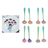 Max 2 Pcs Flower Coffee Teaspoons Gold Plating Mixing Spoons Campanulaceae - Aladdin Shoppers