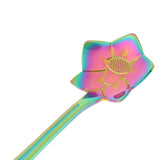 Max 2 Pcs Flower Coffee Teaspoons Gold Plating Mixing Spoons Campanulaceae - Aladdin Shoppers