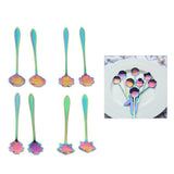 Max 2 Pcs Flower Coffee Teaspoons Gold Plating Mixing Spoons Campanulaceae - Aladdin Shoppers