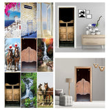 Max 2 Pieces 3D Self Adhesive Door Wall Fridge Sticker Wrap Mural 90cm A - Aladdin Shoppers