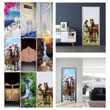 Max 2 Pieces 3D Self Adhesive Door Wall Fridge Sticker Wrap Mural 90cm A - Aladdin Shoppers
