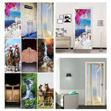 Max 2 Pieces 3D Self Adhesive Door Wall Fridge Sticker Wrap Mural 90cm A - Aladdin Shoppers
