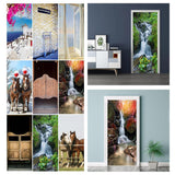 Max 2 Pieces 3D Self Adhesive Door Wall Fridge Sticker Wrap Mural 90cm A - Aladdin Shoppers