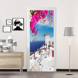 Max 2 Pieces 3D Self Adhesive Door Wall Fridge Sticker Wrap Mural 90cm A - Aladdin Shoppers