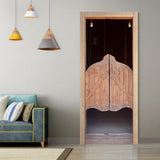 Max 2 Pieces 3D Self Adhesive Door Wall Fridge Sticker Wrap Mural 90cm B - Aladdin Shoppers