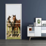 Max 2 Pieces 3D Self Adhesive Door Wall Fridge Sticker Wrap Mural 90cm G - Aladdin Shoppers