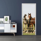 Max 2 Pieces 3D Self Adhesive Door Wall Fridge Sticker Wrap Mural 90cm G - Aladdin Shoppers