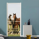 Max 2 Pieces 3D Self Adhesive Door Wall Fridge Sticker Wrap Mural 90cm G - Aladdin Shoppers