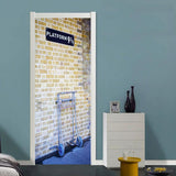 Max 2 Pieces 3D Self Adhesive Door Wall Fridge Sticker Wrap Mural 90cm II - Aladdin Shoppers