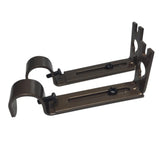 Max 2 Pieces Adjustable Metal Curtain Pole Rod Wall Bracket Hook Holder Brown - Aladdin Shoppers