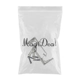 Max 2 Pieces Adjustable Metal Curtain Pole Rod Wall Bracket Hook Holder Silver - Aladdin Shoppers