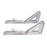 Max 2 Pieces Folding Release Catch Wall Shelf Bracket Support K Shaped 14 inches
