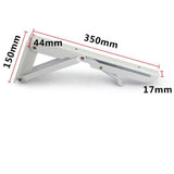 Max 2 Pieces Folding Release Catch Wall Shelf Bracket Support K Shaped 14 inches - Aladdin Shoppers