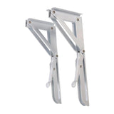 Max 2 Pieces Folding Release Catch Wall Shelf Bracket Support K Shaped 16 inches - Aladdin Shoppers