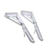 Max 2 Pieces Folding Release Catch Wall Shelf Bracket Support K Shaped 16 inches - Aladdin Shoppers