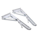 Max 2 Pieces Folding Release Catch Wall Shelf Bracket Support K Shaped 16 inches - Aladdin Shoppers