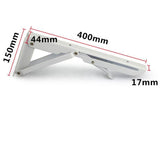 Max 2 Pieces Folding Release Catch Wall Shelf Bracket Support K Shaped 16 inches - Aladdin Shoppers