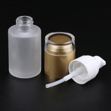 Max 2 Pieces Glass Pumb Bottles Refillable Cosmetic Container 30ml/80ml Golden - Aladdin Shoppers