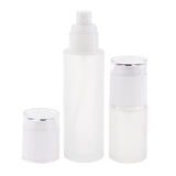 Max 2 Pieces Glass spray Bottles Refillable Cosmetic Container 30ml/80ml White - Aladdin Shoppers