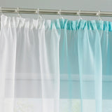 Max 2 Pieces Voile Sheer Window Curtain Grommet Panel Treatment Drape Blue- Size S - Aladdin Shoppers
