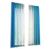 Max 2 Pieces Voile Sheer Window Curtain Grommet Panel Treatment Drape Blue- Size S - Aladdin Shoppers