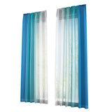 Max 2 Pieces Voile Sheer Window Curtain Grommet Panel Treatment Drape Blue- Size S - Aladdin Shoppers