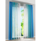 Max 2 Pieces Voile Sheer Window Curtain Grommet Panel Treatment Drape Blue- Size S - Aladdin Shoppers