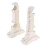 Max 2 Pieces White Curtain Pole Brackets for 28mm Dia Poles 19.5cm Double Groove - Aladdin Shoppers