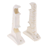 Max 2 Pieces White Curtain Pole Brackets for 28mm Dia Poles 19.5cm Double Groove - Aladdin Shoppers