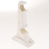 Max 2 Pieces White Curtain Pole Brackets for 28mm Dia Poles 19.5cm Double Groove - Aladdin Shoppers
