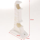 Max 2 Pieces White Curtain Pole Brackets for 28mm Dia Poles 19.5cm Double Groove - Aladdin Shoppers
