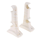 Max 2 Pieces White Curtain Pole Brackets for 28mm Dia Poles 19.5cm Double Groove - Aladdin Shoppers