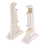Max 2 Pieces White Curtain Pole Brackets for 28mm Dia Poles 19.5cm Double Groove - Aladdin Shoppers