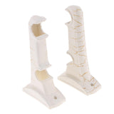 Max 2 Pieces White Curtain Pole Brackets for 28mm Dia Poles 19.5cm Double Groove - Aladdin Shoppers