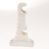 Max 2 Pieces White Curtain Pole Brackets for 28mm Dia Poles 19.5cm Double Groove - Aladdin Shoppers