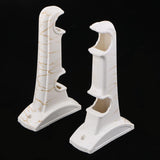Max 2 Pieces White Curtain Pole Brackets for 28mm Dia Poles 19.5cm Double Groove - Aladdin Shoppers